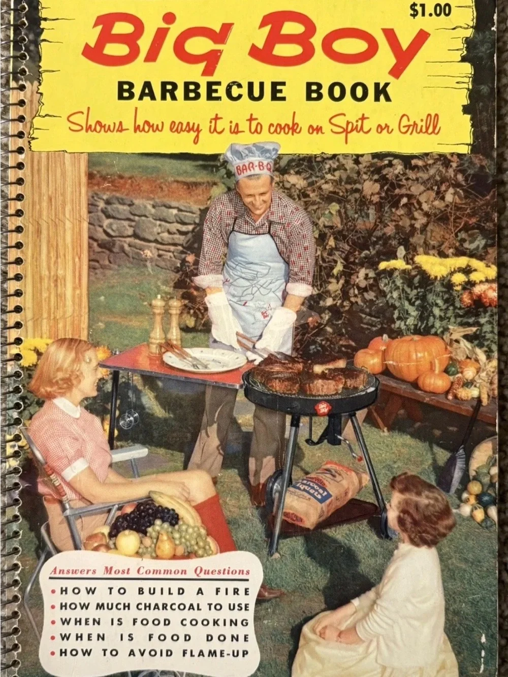 1957 Big Boy Barbecue Cookbook Recipes for Grill or Spit Cooking